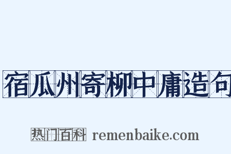 宿瓜州寄柳中庸造句是什么意思的图片